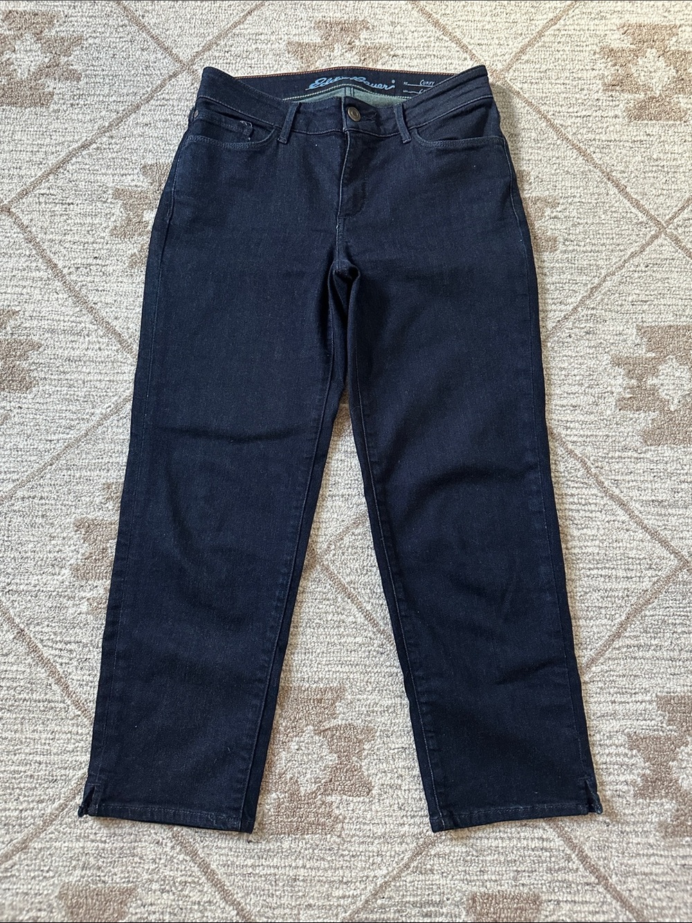 Eddie Bauer Curvy Crop Dark Wash Jeans